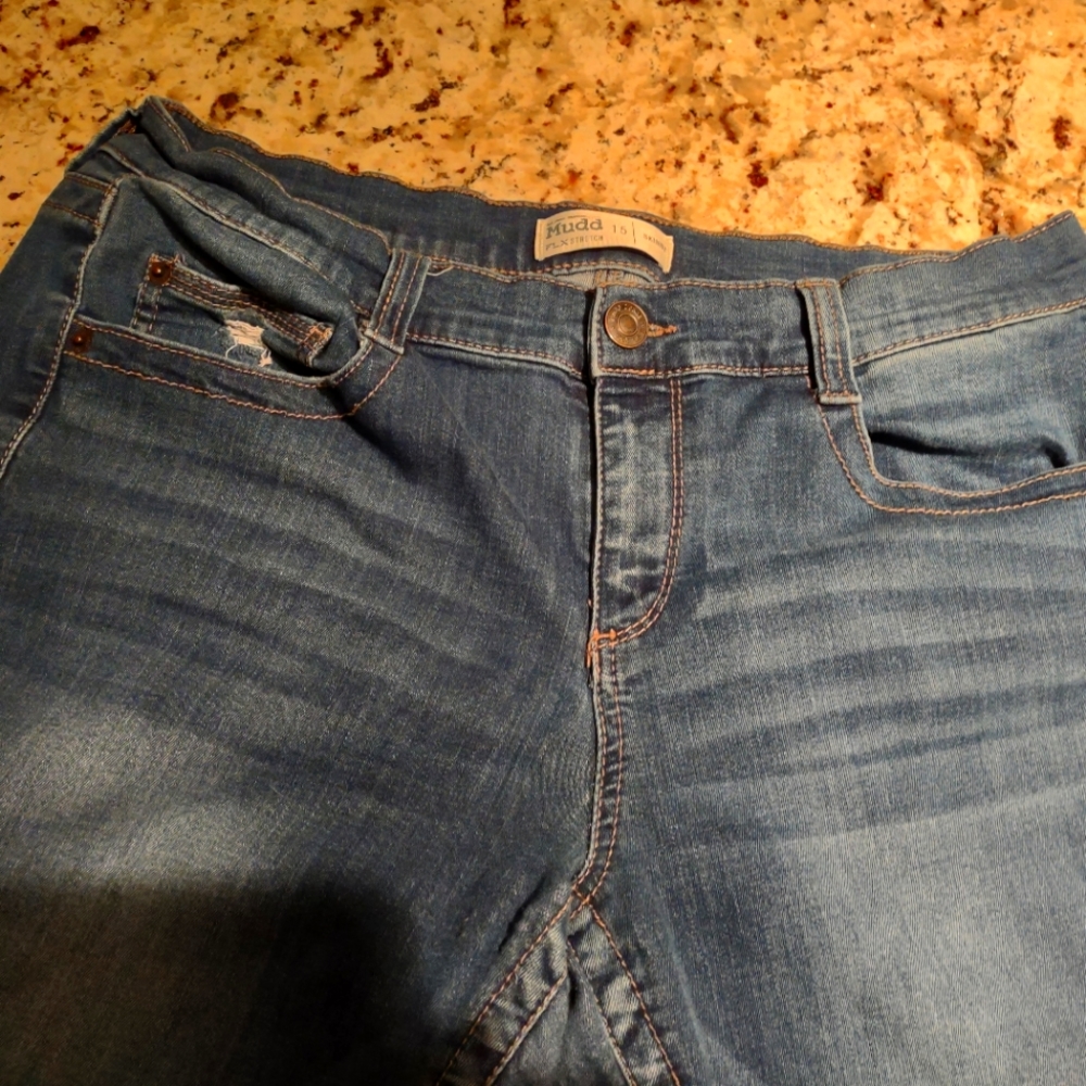 Women's Juniors Mudd Skinny blue jeans 15 stretch